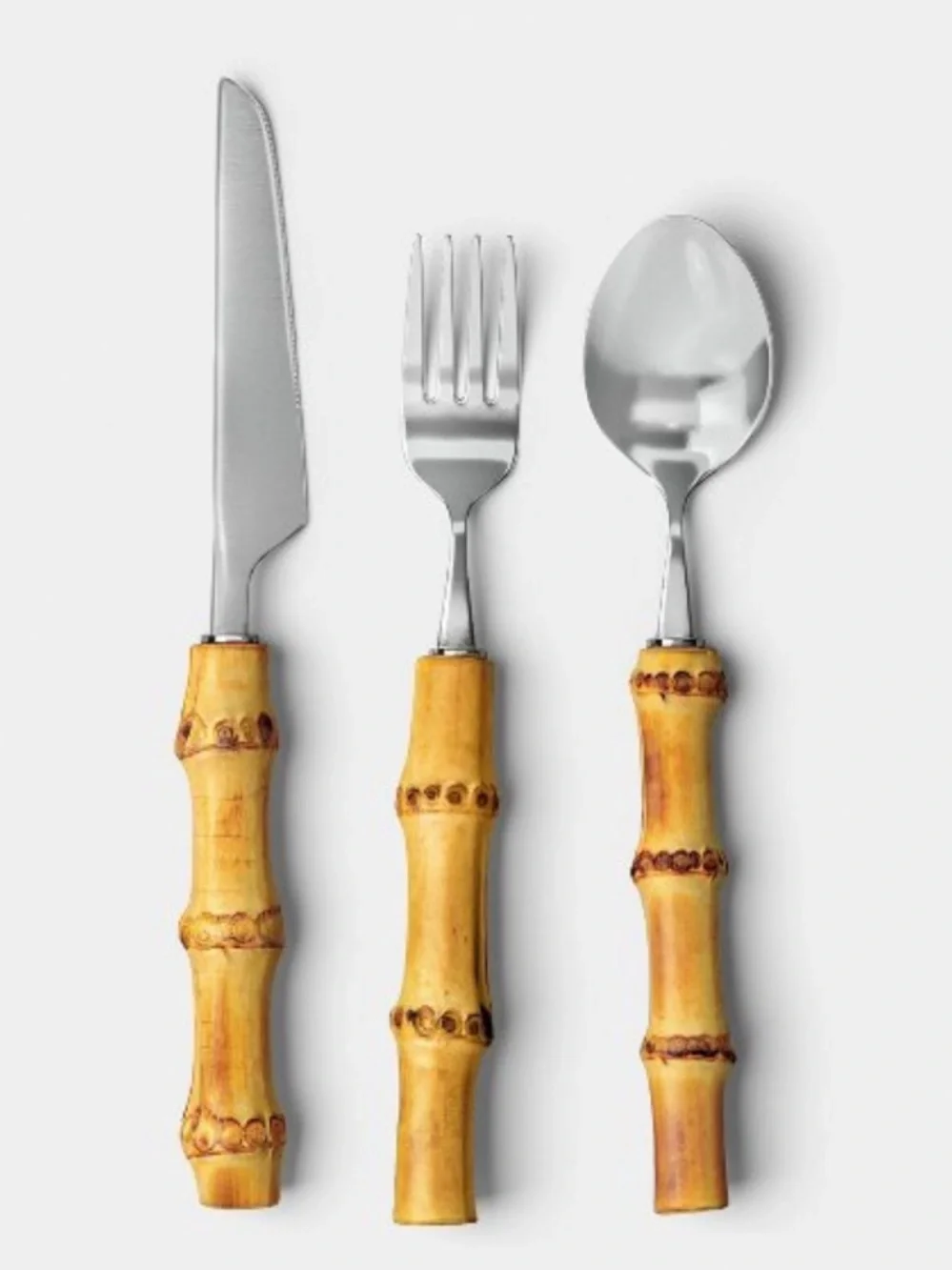 THRESHOLD NWT 3pc Bamboo Flatware Set